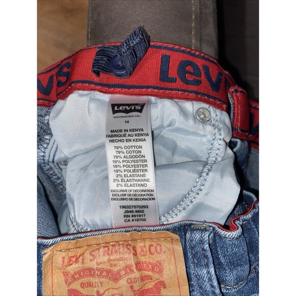 Levis 511 Jeans Boys 14 Regular 27x29 Blue Slim Fit Performance Adjustable Waist - Picture 4 of 4